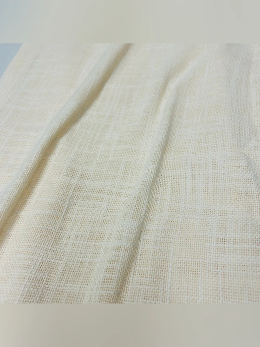 QUINCE Set Of 2 48x96 Cotton Sheer Curtains Ivory 8949